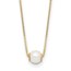 14K Yellow Gold White Cultured Pearl 18in Necklace - 18 in.