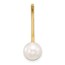 14K Yellow Gold White Cultured Pearl Drop Chain Slide - 26.7 mm