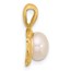 14K Yellow Gold White Pearl Pendant - 15.4 mm