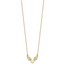 14K Yellow Gold Wings and Heart 17in Necklace - 17 in.