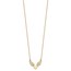 14K Yellow Gold Wings and Heart 17in Necklace - 17 in.