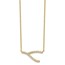 14k Yellow Gold Wishbone CZ Necklace - 20 in.