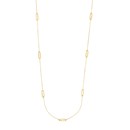 14K Yellow Gold Wrap/Long Link Station Necklace - 36 in.