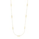 14K Yellow Gold Wrap/Long Link Station Necklace - 36 in.