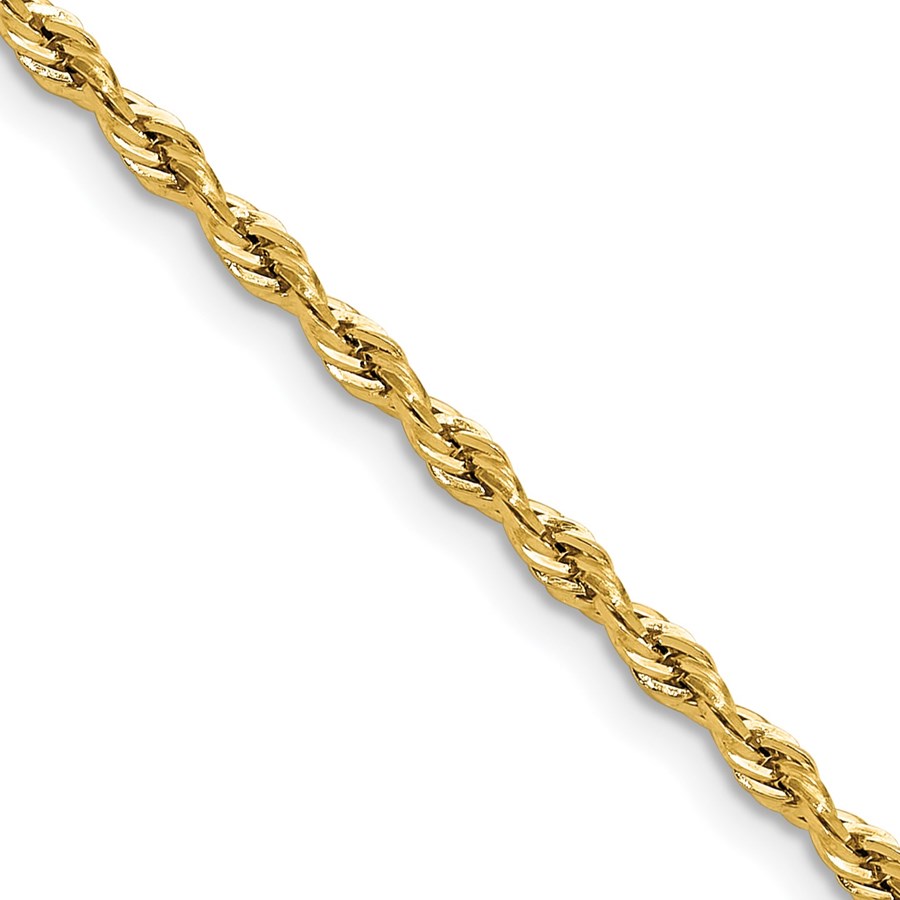 14K Yellow Goldy 2.5mm Semi-Solid Rope Chain - 18 in.