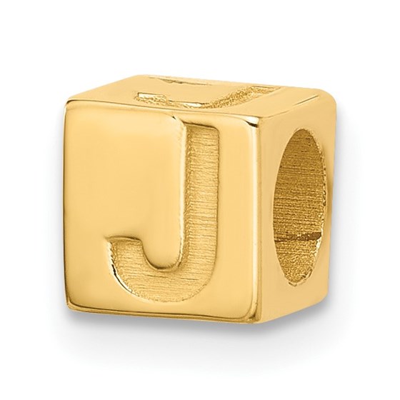 14K Yellow Goldy Alphabet Bead Letter J 14K Yellow Goldy Alphabet Bead Letter J