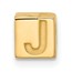 14K Yellow Goldy Alphabet Bead Letter J