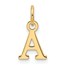 14K Yellow Goldy Cutout Letter A Initial Pendant - 15 mm