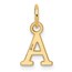 14K Yellow Goldy Cutout Letter A Initial Pendant - 15 mm