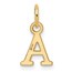 14K Yellow Goldy Cutout Letter A Initial Pendant - 15 mm