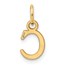 14K Yellow Goldy Cutout Letter C Initial Pendant - 15 mm