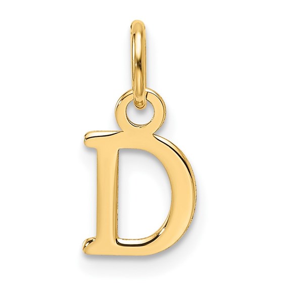 14K Yellow Goldy Cutout Letter D Initial Pendant - 15 mm 14K Yellow Goldy Cutout Letter D Initial Pendant - 15 mm