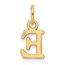 14K Yellow Goldy Cutout Letter E Initial Pendant - 15 mm