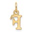 14K Yellow Goldy Cutout Letter F Initial Pendant - 15 mm
