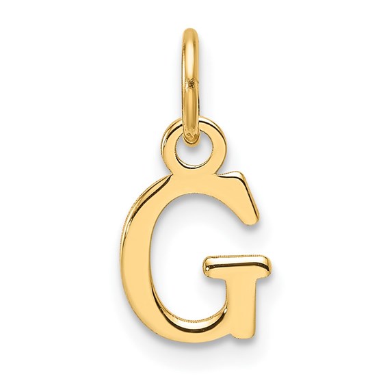 14K Yellow Goldy Cutout Letter G Initial Pendant - 15 mm 14K Yellow Goldy Cutout Letter G Initial Pendant - 15 mm