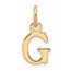 14K Yellow Goldy Cutout Letter G Initial Pendant - 15 mm