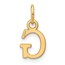 14K Yellow Goldy Cutout Letter G Initial Pendant - 15 mm