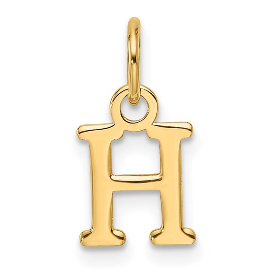 14K Yellow Goldy Cutout Letter H Initial Pendant - 15.2 mm 14K Yellow Goldy Cutout Letter H Initial Pendant - 15.2 mm