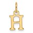 14K Yellow Goldy Cutout Letter H Initial Pendant - 15.2 mm