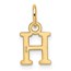 14K Yellow Goldy Cutout Letter H Initial Pendant - 15.2 mm