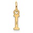 14K Yellow Goldy Cutout Letter I Initial Pendant - 15 mm