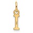 14K Yellow Goldy Cutout Letter I Initial Pendant - 15 mm