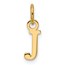 14K Yellow Goldy Cutout Letter J Initial Pendant - 15 mm