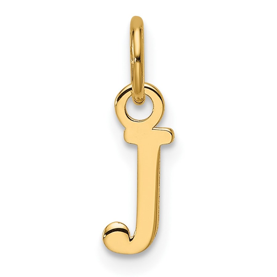 14K Yellow Goldy Cutout Letter J Initial Pendant - 15 mm