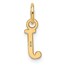 14K Yellow Goldy Cutout Letter J Initial Pendant - 15 mm
