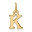 14K Yellow Goldy Cutout Letter K Initial Pendant - 15 mm