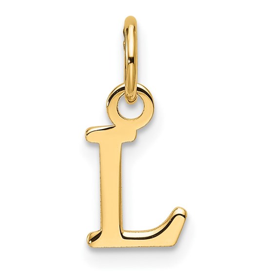 14K Yellow Goldy Cutout Letter L Initial Pendant - 15 mm 14K Yellow Goldy Cutout Letter L Initial Pendant - 15 mm