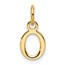 14K Yellow Goldy Cutout Letter O Initial Pendant - 15 mm