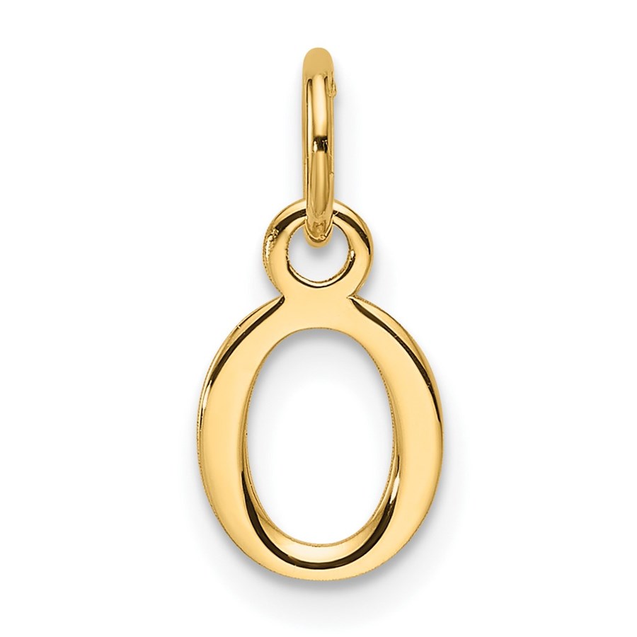 14K Yellow Goldy Cutout Letter O Initial Pendant - 15 mm