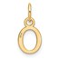 14K Yellow Goldy Cutout Letter O Initial Pendant - 15 mm