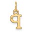 14K Yellow Goldy Cutout Letter P Initial Pendant - 15 mm