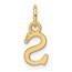 14K Yellow Goldy Cutout Letter S Initial Pendant - 15 mm