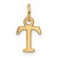 14K Yellow Goldy Cutout Letter T Initial Pendant - 15 mm