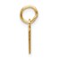 14K Yellow Goldy Cutout Letter V Initial Pendant - 15 mm