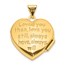 14K Yellow Goldy Heart Border 18mm Love you Heart Locket - 24 mm