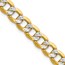 14K Yellow & Rhodium 7.1mm with Rhodium Pav‚ Curb Chain - 16 in.
