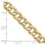 14K Yellow & Rhodium 7.75mm with Rhodium Pav‚ Curb Chain - 22 in.