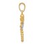 14K Yellow & Rhodium and D/C Dragonfly Pendant - 27.9 mm