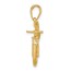 14K Yellow & Rhodium D/C 3D Bicycle Pendant - 21 mm