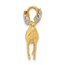 14K Yellow & Rhodium D/C 3D Moose Pendant - 20 mm