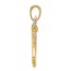 14K Yellow & Rhodium D/C Angel Pendant - 25.5 mm