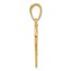 14K Yellow & Rhodium D/C Butterfly Heart Pendant - 25.3 mm
