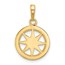 14K Yellow & Rhodium D/C Compass Pendant - 22.8 mm