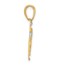 14K Yellow & Rhodium D/C Crucifix Cross Pendant - 24 mm