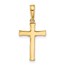 14K Yellow & Rhodium D/C Crucifix Cross Pendant - 24 mm