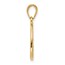 14K Yellow & Rhodium D/C Flower Circle Pendant - 23 mm